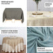 72"x72" Blue Linen Square Overlay | Slubby Textured Wrinkle Resistant Table Overlay