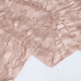 72x72inch Dusty Rose 3D Leaf Petal Taffeta Fabric Table Overlay