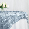 72inch x 72inch Dusty Blue 3D Leaf Petal Taffeta Fabric Table Overlay