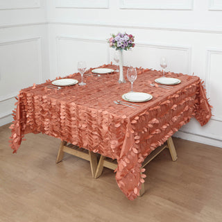 Terracotta (Rust) Leaf Petal Table Overlay for Any Occasion