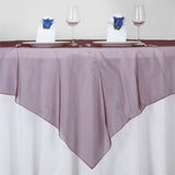 72" x 72" Burgundy Square Organza Overlay#whtbkgd