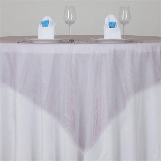 Create a Stunning Table Setting with the Pink Organza Table Overlay