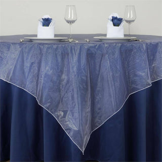 Enhance Your Table Setting with the White Organza Square Table Overlay