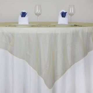 Create a Timeless and Elegant Table Setting with the Yellow Organza Table Overlay