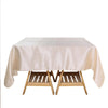 72" x 72" Beige Seamless Satin Square Tablecloth Overlay
