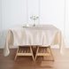 72" x 72" Beige Seamless Satin Square Tablecloth Overlay