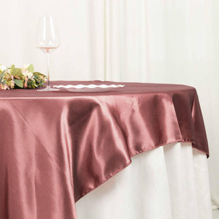 Create Unforgettable Moments with the Cinnamon Rose Satin Table Overlay