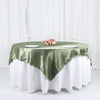 72inch x 72inch Eucalyptus Sage Green Seamless Satin Square Table Overlay