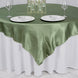 72inch x 72inch Eucalyptus Sage Green Seamless Satin Square Table Overlay#whtbkgd
