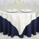 72" x 72" Ivory Seamless Satin Square Tablecloth Overlay#whtbkgd
