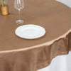 72inch x 72inch Taupe Smooth Satin Square Table Overlay