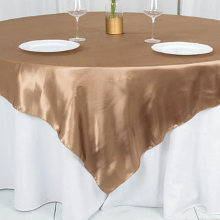 Enhance Your Event with Taupe Satin Elegance