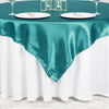 72inch x 72inch Turquoise Seamless Satin Square Tablecloth Overlay#whtbkgd