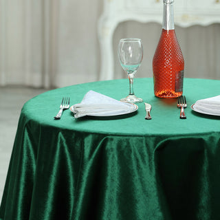 Transform Your Tablescapes with the Emerald Green Velvet Table Overlay