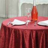 72x72Inch Burgundy Premium Velvet Table Overlay, Square Tablecloth Topper