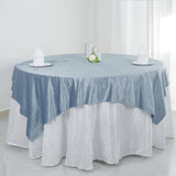72x72Inch Dusty Blue Premium Velvet Table Overlay, Square Tablecloth Topper