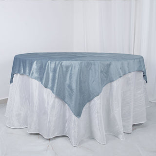 Dusty Blue Velvet Table Overlay: The Perfect Touch of Elegance