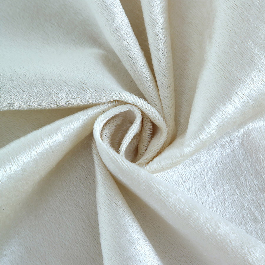 72x72Inch Ivory Premium Velvet Table Overlay, Square Tablecloth Topper#whtbkgd