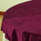 72x72inch Eggplant Premium Soft Velvet Table Overlay, Square Tablecloth Topper