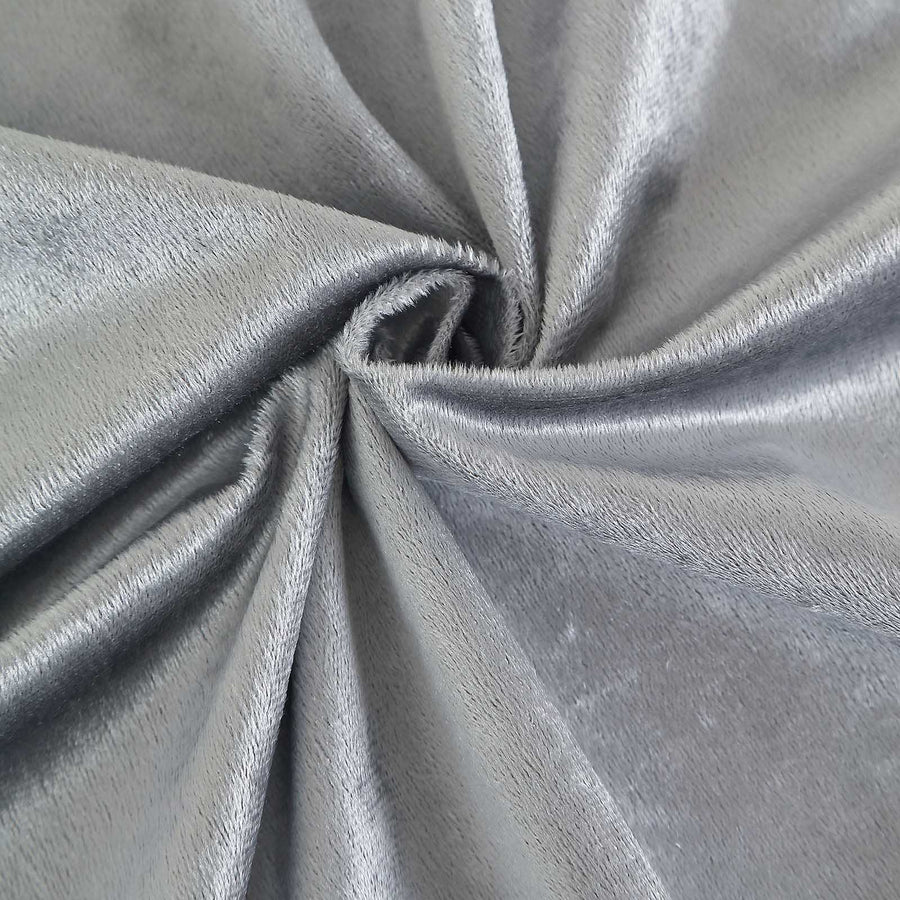 72x72Inch Silver Premium Velvet Table Overlay, Square Tablecloth Topper#whtbkgd