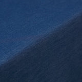 85" x 85" Dark Blue Faux Denim Polyester Table Overlays#whtbkgd