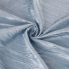 90x90 inches Accordion Crinkle Taffeta Table Overlay - Dusty Blue