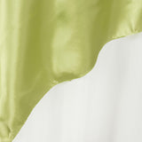90" x 90" Apple Green Seamless Satin Square Tablecloth Overlay#whtbkgd