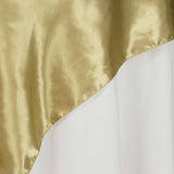 90"| Champagne Square Seamless Satin Tablecloth Overlay#whtbkgd