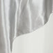 90" x 90" Silver Seamless Satin Square Tablecloth Overlay#whtbkgd