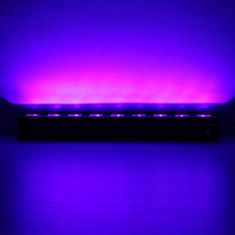 27W 9 LED Purple UV Stage Floor Wall Light Bar, Outdoor Indoor Uplight | by Tableclothsfactory
