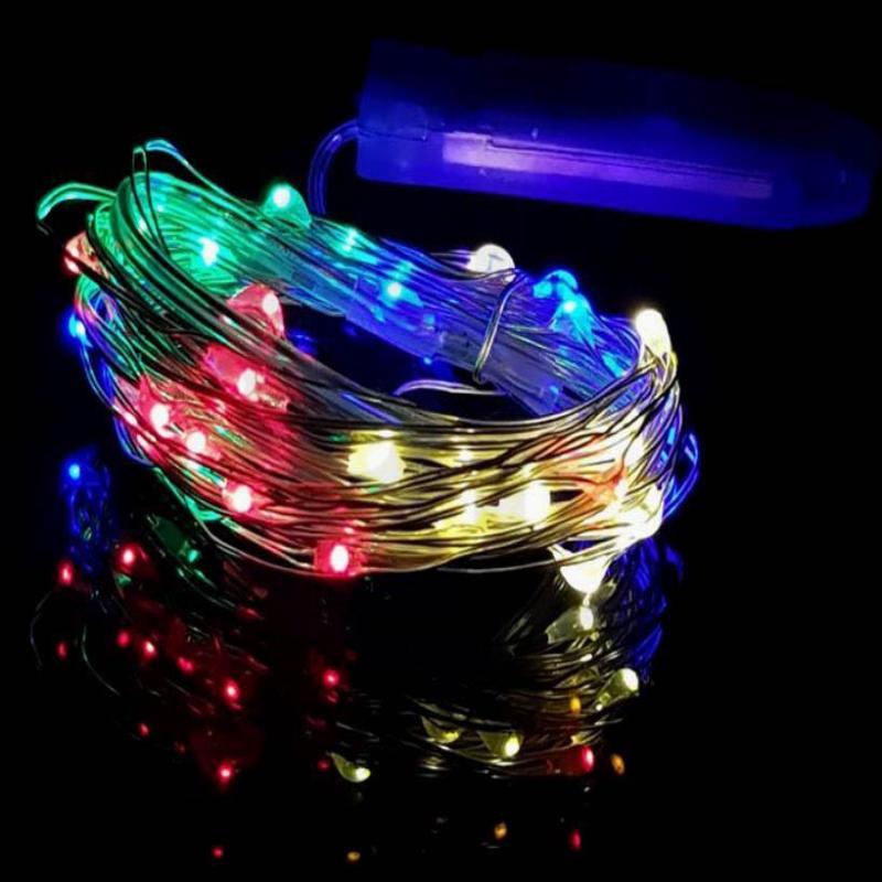 90inch Multicolor Starry Bright 20 LED String Lights, Battery Operated Micro Fairy Lights