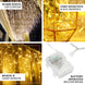 3ftx5ft Warm White 96 LED Icicle Curtain Fairy String Lights with 7 Modes