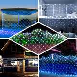 20ftx10ft Clear 600 LED Fish Net Lights, Fairy String Lights With 8 Modes
