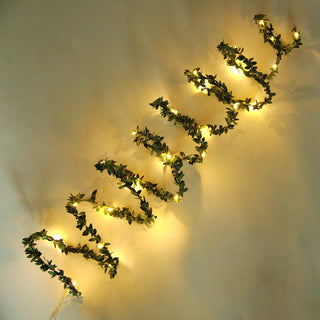 10ft Green Leaf Battery Operated Fairy String Light: Create a Magical Forest Ambiance