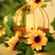 8ft Warm White 20 LED Artificial Sunflower Garland Vine Lights, Battery Operated String Lights