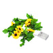 8ft Warm White 20 LED Artificial Sunflower Garland Vine Lights, Battery Operated String#whtbkgd