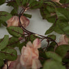 7ft 20 LED Blush / Rose Gold Silk Rose Flower Garland Vine String Lights, Battery Operated