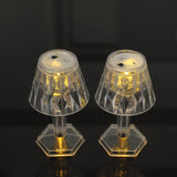 6 Pack | 4.5inch Warm White Crystal Mini Acrylic LED Accent Lamp Lights