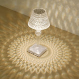 10inch LED Acrylic Crystal Cup Shape Touch Control Lampshade Table Lamp