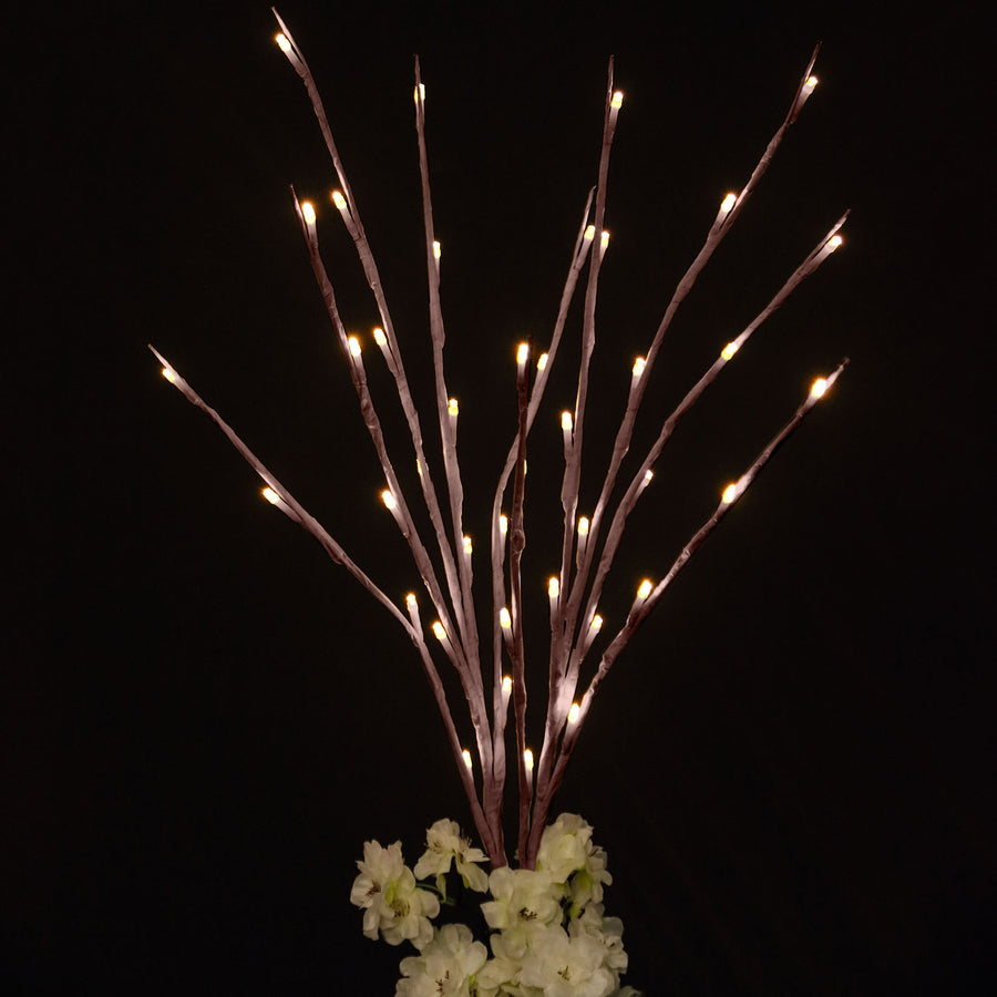 3 Pack | 31inch Warm White LED Artificial Brown Tree Twig Lights