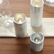 Set of 3 | Metallic Silver Flameless Candles | Battery Operated LED Pillar Candle Lights with Remote Timer - 4"|6"|8"