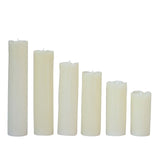 Set of 6 | Warm White Flameless Flicker Battery Operated Pillar Candles