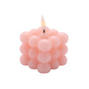 2 Pack | 2inch Blush Rose Gold Flameless Flickering LED Bubble Candles#whtbkgd