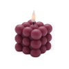 2 Pack | 2inch Burgundy Flameless Flickering LED Bubble Candles#whtbkgd