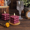 2 Pack | 2inch Burgundy Flameless Flickering LED Bubble Candles