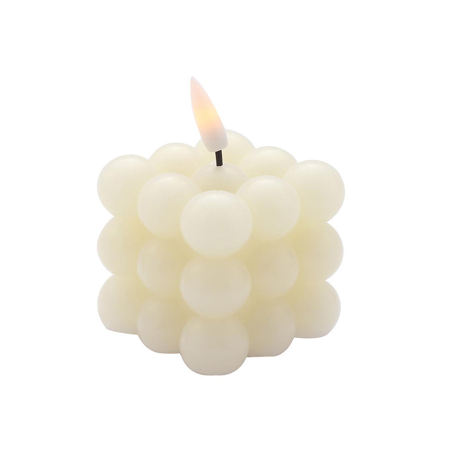 2 Pack | 2inch Ivory Flameless Flickering LED Bubble Candles#whtbkgd