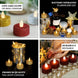 12 Pack | Gold Glitter Flameless LED Candles | Battery Operated Tea Light Candles