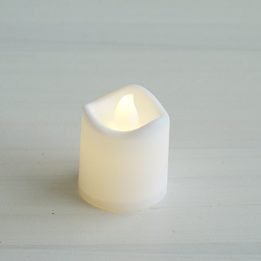 12 Pack - White Flameless LED Candles - Battery Operated Tea Light