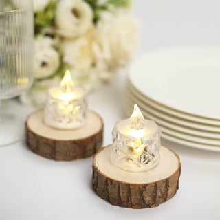 Warm White Diamond Style Flameless LED Tealight Candles - Add Elegance to Your Event Décor