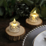 12 Pack | 2inch Warm White Diamond Style Flameless LED Tealight Candles